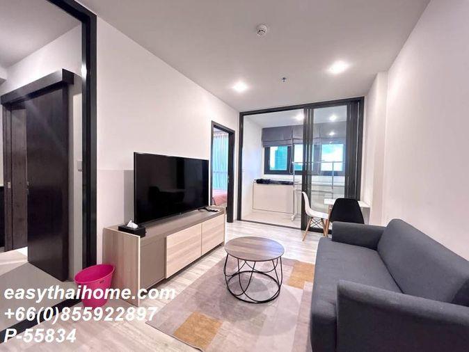 รูป P-55834 ให้เช่า  เอ็กซ์ที ห้วยขวาง  | วิวเมือง | เฟอร์นิเจอร์ครบ | ชั้น 12A อาคาร B | ใกล้ MRT | พร้อมเข้าอยู่📞 Line ID: @easythaihome | 085-592-2897 - รูปที่ 6/14