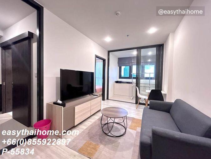 รูป P-55834 ให้เช่า เอ็กซ์ที ห้วยขวาง | วิวเมือง | เฟอร์นิเจอร์ครบ | ชั้น 12A อาคาร B | ใกล้ MRT | พร้อมเข้าอยู่📞 Line ID: @easythaihome | 085-592-2897 - รูปที่ 6/14