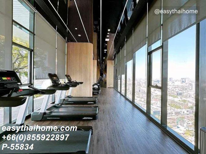 รูป P-55834 ให้เช่า เอ็กซ์ที ห้วยขวาง | วิวเมือง | เฟอร์นิเจอร์ครบ | ชั้น 12A อาคาร B | ใกล้ MRT | พร้อมเข้าอยู่📞 Line ID: @easythaihome | 085-592-2897 - รูปที่ 14/14