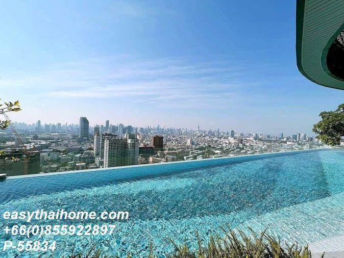 รูป P-55834 ให้เช่า  เอ็กซ์ที ห้วยขวาง  | วิวเมือง | เฟอร์นิเจอร์ครบ | ชั้น 12A อาคาร B | ใกล้ MRT | พร้อมเข้าอยู่📞 Line ID: @easythaihome | 085-592-2897 - รูปที่ 12/14