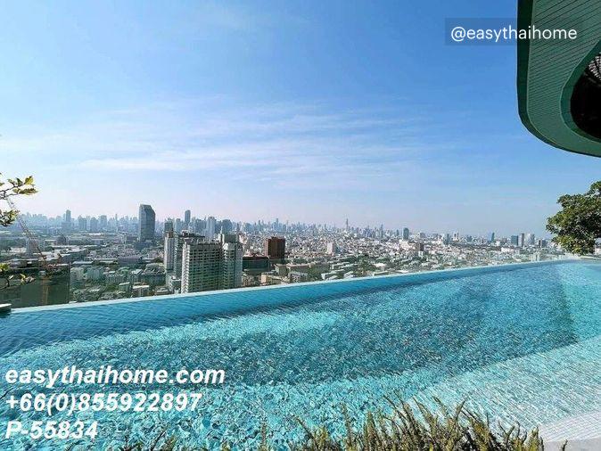 รูป P-55834 ให้เช่า เอ็กซ์ที ห้วยขวาง | วิวเมือง | เฟอร์นิเจอร์ครบ | ชั้น 12A อาคาร B | ใกล้ MRT | พร้อมเข้าอยู่📞 Line ID: @easythaihome | 085-592-2897 - รูปที่ 12/14