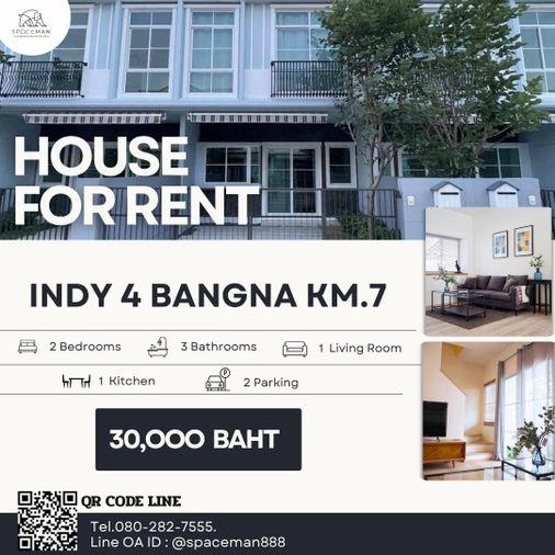 รูป 🌳⭐️ เช่าบ้าน อินดี้4 บางนา กม.7(Indy4 Bangng Km.7) บ้านสวย พร้อมเข้าอยู่ใกล้ Mega บางนา  - รูปที่ 1/7