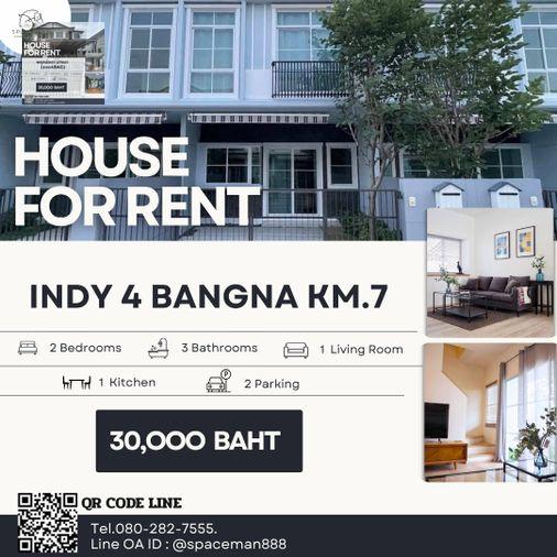 รูป 🌳⭐️ เช่าบ้าน อินดี้4 บางนา กม.7(Indy4 Bangng Km.7) บ้านสวย พร้อมเข้าอยู่ใกล้ Mega บางนา - รูปที่ 1/7