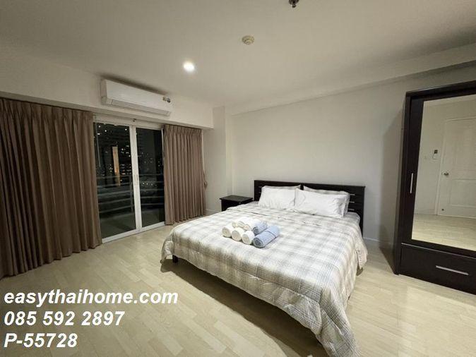 รูป P-55728 🔥 (ห้องใหญ่ 97 ตรม. 2 นอน 2 น้ำ วิวสระ ให้เช่า) คอนโด City Living Ratchada ใกล้ MRT ห้วยขวาง Line ID: @easythaihome 085-592-2897 - รูปที่ 8/14