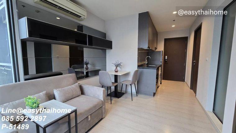 รูป P-51489 📍#คอนโด2ห้องนอนให้เช่า Rhythm Asoke ชั้น 27 (42 ตร.ม.) แต่งครบ วิวเมือง ย่านพระราม 9 Line ID: @easythaihome 085-592-2897 - รูปที่ 8/11