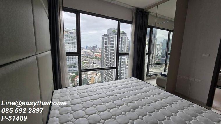 รูป P-51489 📍#คอนโด2ห้องนอนให้เช่า Rhythm Asoke ชั้น 27 (42 ตร.ม.) แต่งครบ วิวเมือง ย่านพระราม 9 Line ID: @easythaihome 085-592-2897 - รูปที่ 3/11