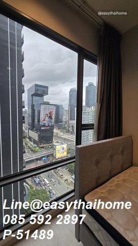 รูป P-51489 📍#คอนโด2ห้องนอนให้เช่า Rhythm Asoke ชั้น 27 (42 ตร.ม.) แต่งครบ วิวเมือง ย่านพระราม 9 Line ID: @easythaihome 085-592-2897 - รูปที่ 6/11