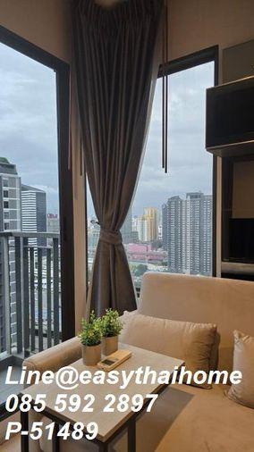 รูป P-51489 📍#คอนโด2ห้องนอนให้เช่า Rhythm Asoke ชั้น 27 (42 ตร.ม.) แต่งครบ วิวเมือง ย่านพระราม 9 Line ID: @easythaihome 085-592-2897 - รูปที่ 7/11