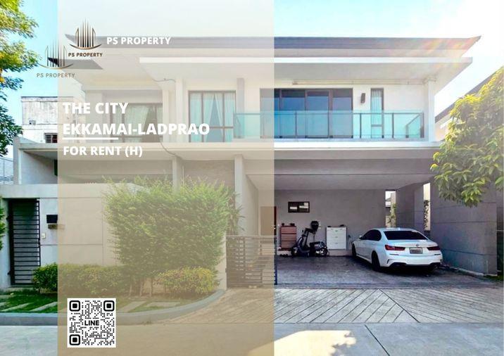 รูป บ้านเดี่ยวให้เช่า 🔥 The City Ekkamai-Ladprao 🔥 4 ห้องนอน 4 ห้องน้ำ เฟอร์นิเจอร์ และ เครื่องใช้ไฟฟ้าครบ - รูปที่ 1/11