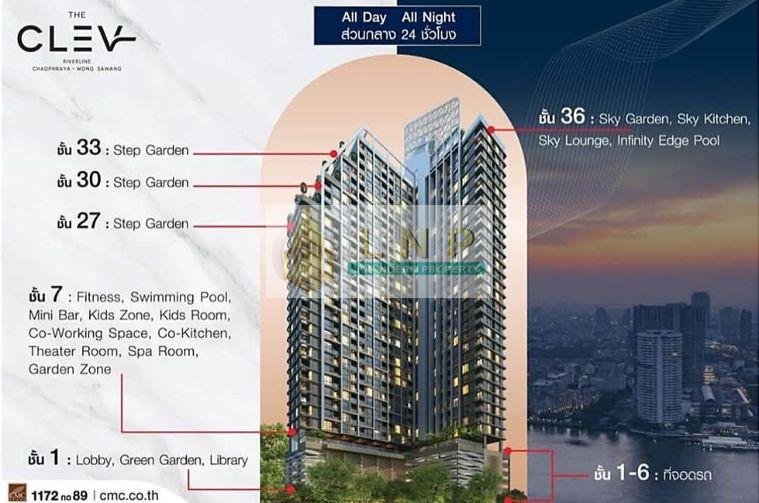 picture ðĒ Condo for Rent: The Clev Riverline Chaophraya - Wongsawang Property Code | LNP-C14462 - 11/29