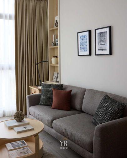 รูป Rhythm Ekkamai Estate ห้องดีไซน์เรียบหรูในโทนธรรมชาติ จัดวางพื้นที่ได้อย่างเป็นสัดส่วน พร้อมมุมรับประทานอาหาร - รูปที่ 3/7