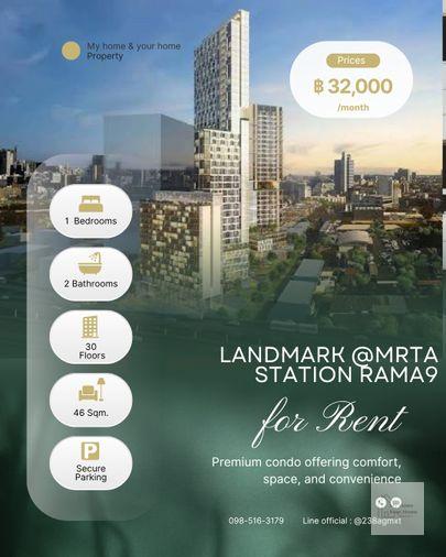 รูป 🔥ให้เช่า SIAMESE RAMA 9 🔥 1 Bed plus duplex 46 sqm. ราคา 32,000/month. - รูปที่ 1/15