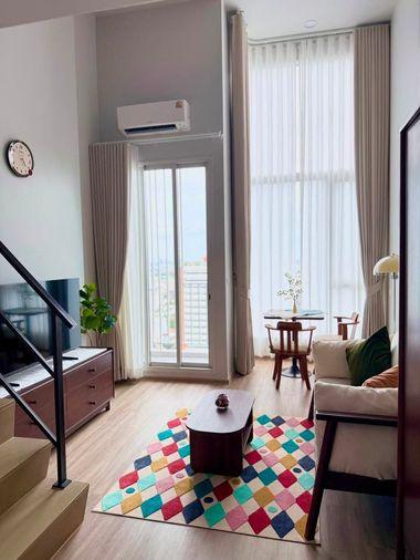 รูป Culture Thonglor  ห้อง Duplex เพดานสูงและพื้นที่สองระดับ เฟอร์นิเจอร์พร้อมและนั่งเล่น 1 ห้องนอน 1 ห้องน้ำ - รูปที่ 1/8