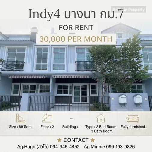 รูป 🎏 For Rent 🏩 บ้านเช่า indy 4 Bangna km.7 🏩CH-264 - รูปที่ 1/7
