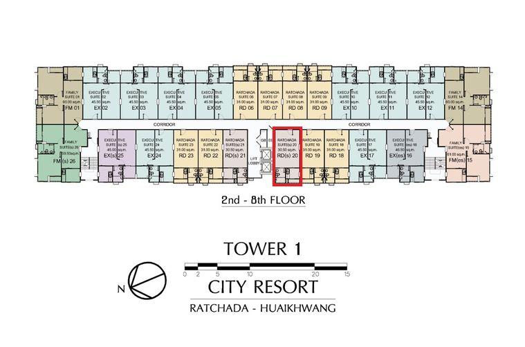 รูป 1251CRH♛เช่า คอนโดห้องสตูดิโอ♙ศุภาลัย ซิตี้ รีสอร์ท รัชดา-ห้วยขวาง♜MRTห้วยขวาง∞099-5919653,065-9423251🜲Line@sureresidence - รูปที่ 10/11