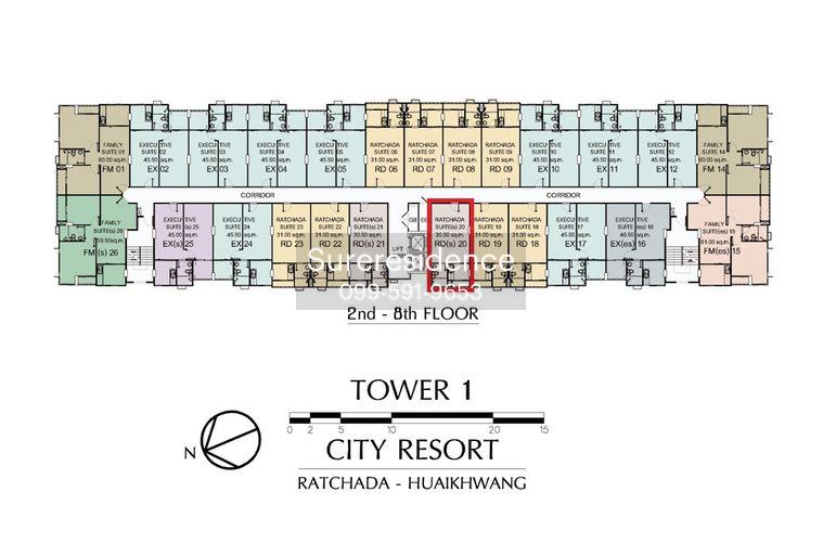 รูป 1251CRH♛เช่า คอนโดห้องสตูดิโอ♙ศุภาลัย ซิตี้ รีสอร์ท รัชดา-ห้วยขวาง♜MRTห้วยขวาง∞099-5919653,065-9423251🜲Line@sureresidence - รูปที่ 10/11