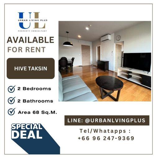 รูป ( UL2310062 ) Tel/Line 096-2479369 , ให้เช่า !! ไฮฟ์ ตากสิน 2 ห้องนอน 2 ห้องน้ำ 68 ตรม. ห้องมุม Hot deal - รูปที่ 1/11