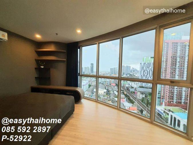รูป P-52922 ให้เช่าใกล้ BTS พระโขนง 🔥 Sky Walk Condominium ชั้น 21 ห้องกระจกโค้ง วิวพาโนรามา 180 องศา Line ID: @easythaihome 085-592-2897 - รูปที่ 3/8