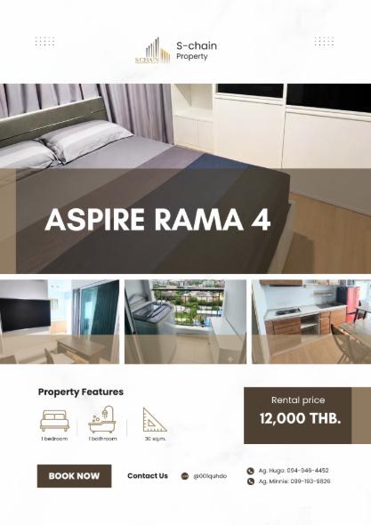 picture ✨🏡 For Rent 🌈 Aspire Rama 4 🌈 NO-008 - 1/8