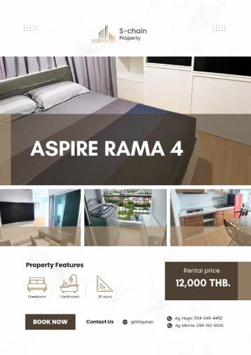 รูป ✨🏡 For Rent 🌈 Aspire Rama 4 🌈 NO-008 - รูปที่ 1/8
