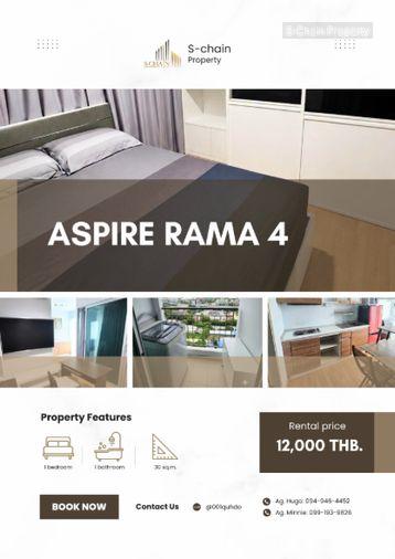 รูป ✨🏡 For Rent 🌈 Aspire Rama 4 🌈 NO-008 - รูปที่ 1/8