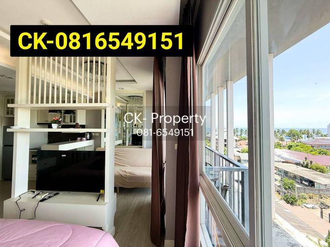 รูป ขายคอนโดวิวทะเล บางแสน ห้องสวย ชั้นบนสุด วิวทะเล The Patio อาคารB ใกล้มหาวิทยาลัยบูรพา 081-654-9151 - รูปที่ 4/12