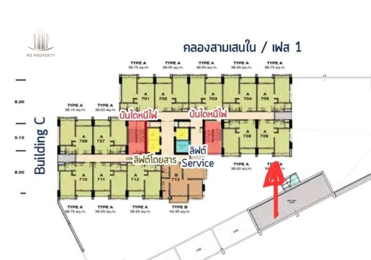 รูป ให้เช่า 🔥 T.C. Green 🔥 เฟอร์นิเจอร์ และ เครื่องใช้ไฟฟ้าครบ ใกล้ MRT พระราม 9 - รูปที่ 9/9