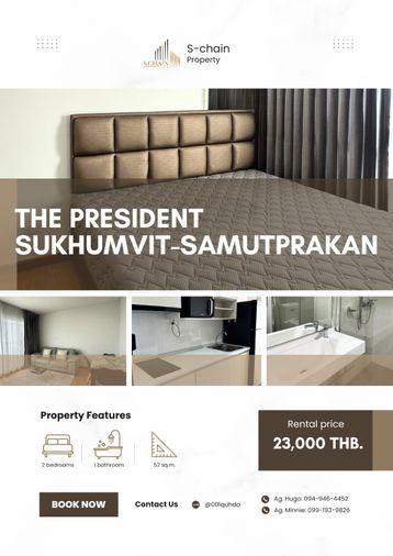 รูป 🩷🏠 For Rent 🎀 The President Sukhumvit - SamutPrakan 🎀 NO-014 - รูปที่ 1/8