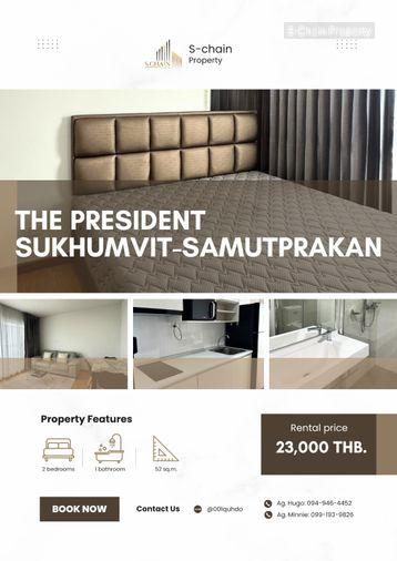 รูป 🩷🏠 For Rent 🎀 The President Sukhumvit - SamutPrakan 🎀 NO-014 - รูปที่ 1/8