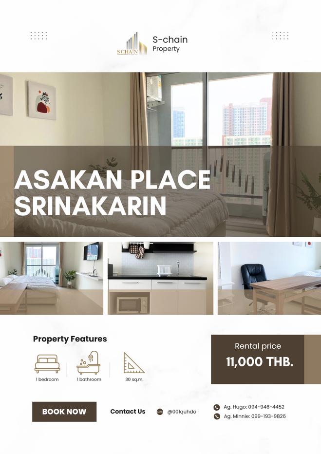 picture 🌷🧸 For Rent 🎀 Asakan Place Srinakarin 🎀 NO-012 - 1/11