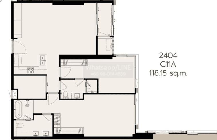 รูป ให้เช่า 2Bed plus 118ตรม. fl.24 ห้องใหม่ที่ Romm Convent จาก Nexspace Realty - รูปที่ 7/16