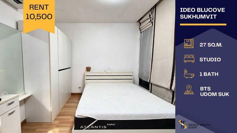 รูป โซฟาใหม่-แอร์ใหม่! ✨ เช่า Ideo Blucove Sukhumvit ติด BTS อุดมสุข • 27ตรม. 10,500บ. | โดยเซลล์ประจำโครงการ ⚡ นัดชมห้องฟรี ทักเลย! - รูปที่ 1/6