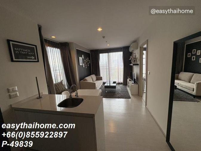 รูป P-49839 ให้เช่า ริทึ่ม สุขุมวิท 42 | วิวเมือง | ชั้น 8 | เฟอร์นิเจอร์ครบ | รวมส่วนกลาง + ที่จอดรถ 1 คัน 📞 Line ID: @easythaihome | 085-592-2897 - รูปที่ 2/5