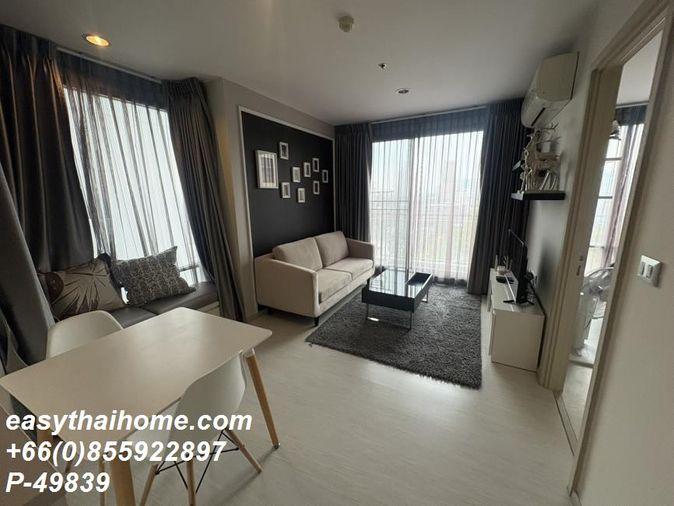 รูป P-49839 ให้เช่า  ริทึ่ม สุขุมวิท 42  | วิวเมือง | ชั้น 8 | เฟอร์นิเจอร์ครบ | รวมส่วนกลาง + ที่จอดรถ 1 คัน 📞 Line ID: @easythaihome | 085-592-2897 - รูปที่ 4/5