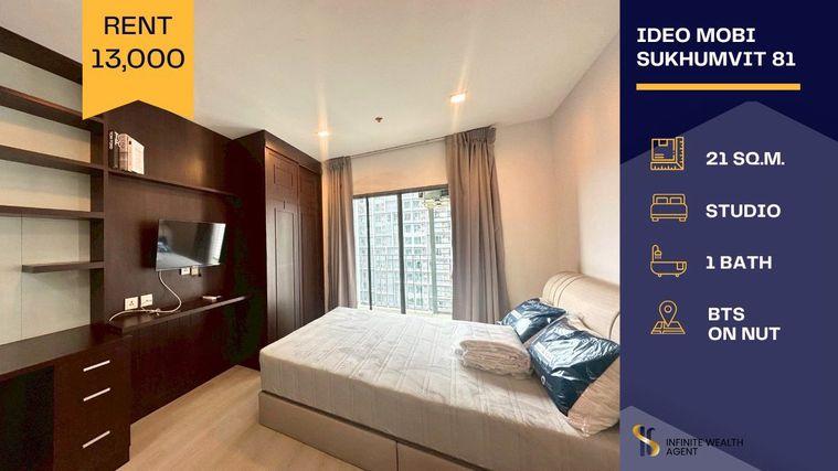 รูป ✨พร้อมอยู่ วิวสระ เดินนิดเดียวถึง BTS อ่อนนุช • Ideo Mobi Sukhumvit Studio 21ตรม. 13,000บ. เครื่องใช้ไฟฟ้าครบ • นัดชมห้องฟรี ทักด่วน!⚡ - รูปที่ 1/10