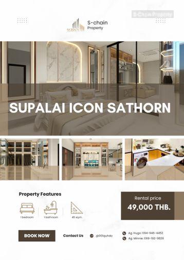 รูป ✨🏙️ Luxury High-End Room 🥂 ชั้น 20 ห้องหรู วิวสวย ใจกลางสาทร 🔥 Supalai Icon Sathorn ✨ NO-022 - รูปที่ 1/21