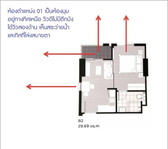 รูป 🪴✨ For Rent 🏙️ Chapter One ECO Ratchada-Huai Khwang ✨ NO-016 - รูปที่ 11/12