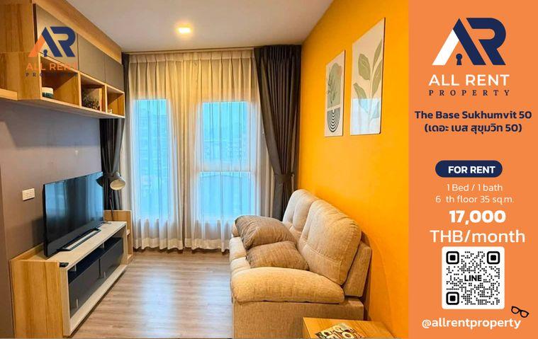 picture ðïļ The Base Sukhumvit 50 âĻ 1 Bedroom Plus unit, 35 sq.m., fully functional. ðĒ Located on the 6th floor, Building B. - 1/6