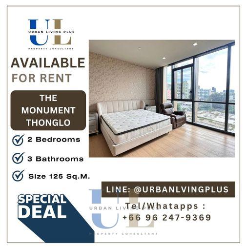 รูป ( UL2608261 ) ✨Tel/Line 096-2479369 !! ให้เช่า เดอะ โมนูเมนต์ ทองหล่อ✨Pet-Friendly, 2 ห้องนอน, 3 ห้องน้ำ, แต่งครบ, พร้อมเข้าอยู่, ราคาพิเศษ!!📣📣 - รูปที่ 1/13