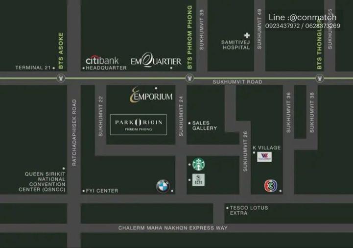 picture 2Bed | 1Bath | BTS Phrom Phong | 56sqm | THB 42,000/mo | Fl.5 — Park Origin Phrom Phong Bangkok - 6/10