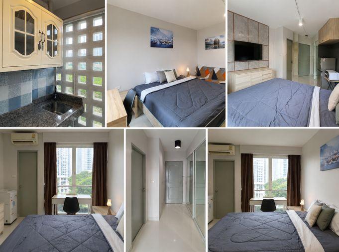 picture Studio | 1Bath | MRT Phra Ram 9 | 26sqm | THB 9,500/mo | Fl.4 — I-House Laguna Garden Bangkok - 1/2