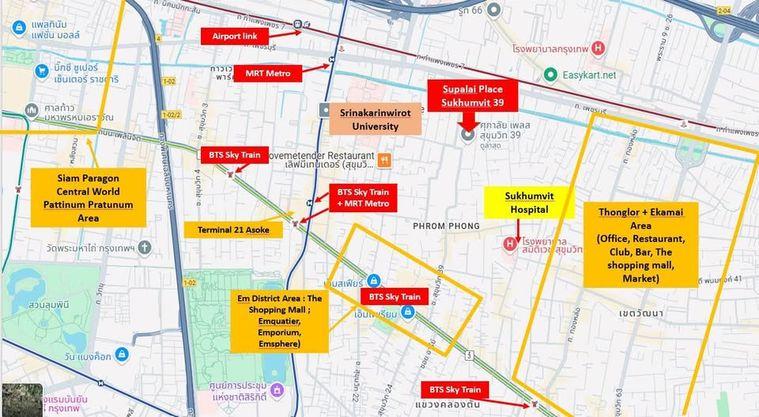 รูป 1 ห้องนอน | 1 ห้องน้ำ | BTS Phrom Phong | 50 ตร.ม. | 20,000 บาท/เดือน | ชั้น 8 — Supalai Place Sukhumvit 39 กรุงเทพฯ - รูปที่ 2/10