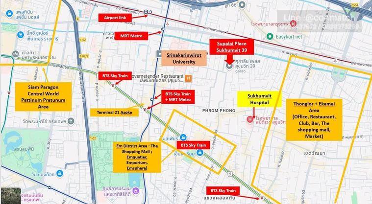 รูป 1 ห้องนอน | 1 ห้องน้ำ | BTS Phrom Phong | 50 ตร.ม. | 20,000 บาท/เดือน | ชั้น 8 — Supalai Place Sukhumvit 39 กรุงเทพฯ - รูปที่ 2/10