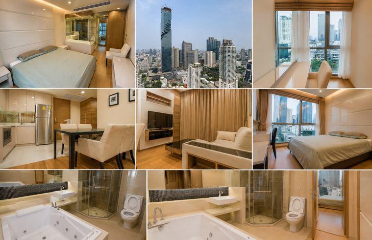 รูป 2 ห้องนอน | 2 ห้องน้ำ | BTS Saint Louis | 66 ตร.ม. | 45,000 บาท/เดือน | ชั้น 8 — The Address Sathorn กรุงเทพฯ - รูปที่ 1/2