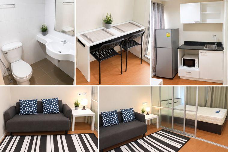 รูป 1 ห้องนอน | 1 ห้องน้ำ | BTS Udom Suk | 23 ตร.ม. | 6,500 บาท/เดือน | ชั้น 4 — Lumpini Mega City กรุงเทพฯ - รูปที่ 1/1