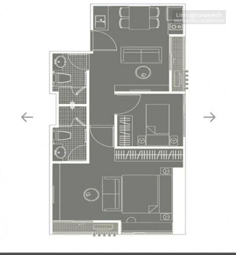 picture 2Bed | 2Bath | MRT Phra Ram 9 | 52sqm | THB 35,000/mo | Fl.33 — Noble Revolve Ratchada Bangkok - 6/10