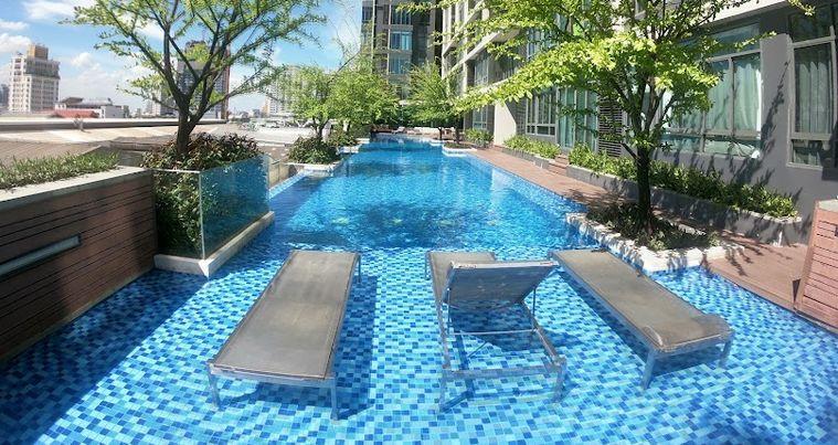 รูป 1 ห้องนอน | 1 ห้องน้ำ | BTS Udom Suk | 28 ตร.ม. | 9,000 บาท/เดือน | ชั้น 4 — Ideo Blucove Sukhumvit กรุงเทพฯ - รูปที่ 1/10