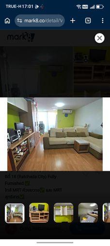 picture Studio | 1Bath | MRT Huai Khwang | 30sqm | THB 7,500/mo | Fl.7 — Ratchada City Bangkok - 1/5