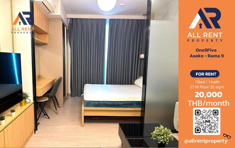 รูป 🏙️ One9Five Asoke - Rama 9 ✨ ห้อง 1 ห้องนอน ชั้นสูง วิวเมือง 📍 ทำเลพระราม 9 – ห้วยขวาง 💰 ค่าเช่าเพียง 20,000 บาท/เดือน - รูปที่ 1/12