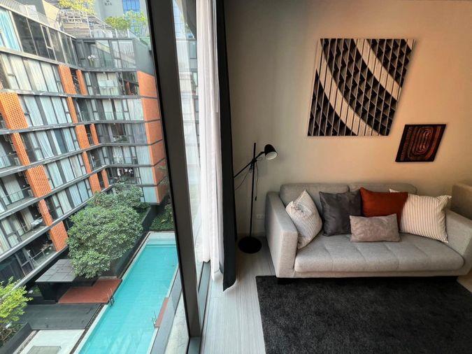 รูป 1 ห้องนอน | 1 ห้องน้ำ | BTS Ekkamai | 40 ตร.ม. | 23,000 บาท/เดือน | ชั้น 6 — Quintara Treehaus Sukhumvit 42 กรุงเทพฯ - รูปที่ 2/10